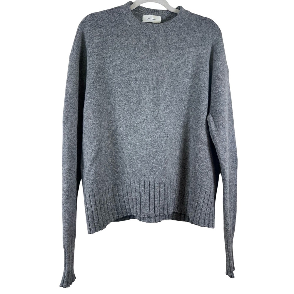 Mila‎ Owen Yak Raccoon Cashmere Blend Grey Crewneck Free Size Sweater One Size